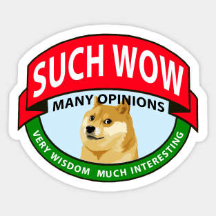 Opinions Doge Sticker